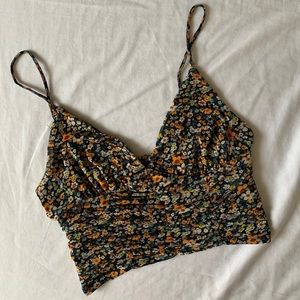 Urban Outfitters Moonbeam Ruched Mesh Cami